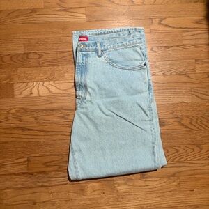 Supreme Men's Sky Blue Relaxed Jeans. Baggy jeans. Worn once.